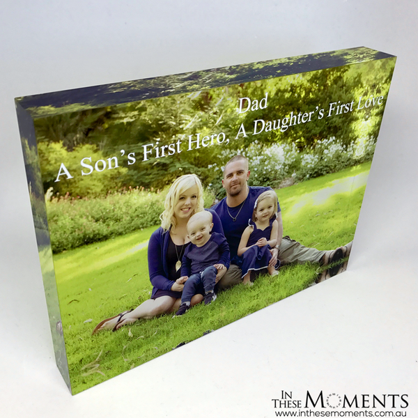 Family photo acrylic photo block print