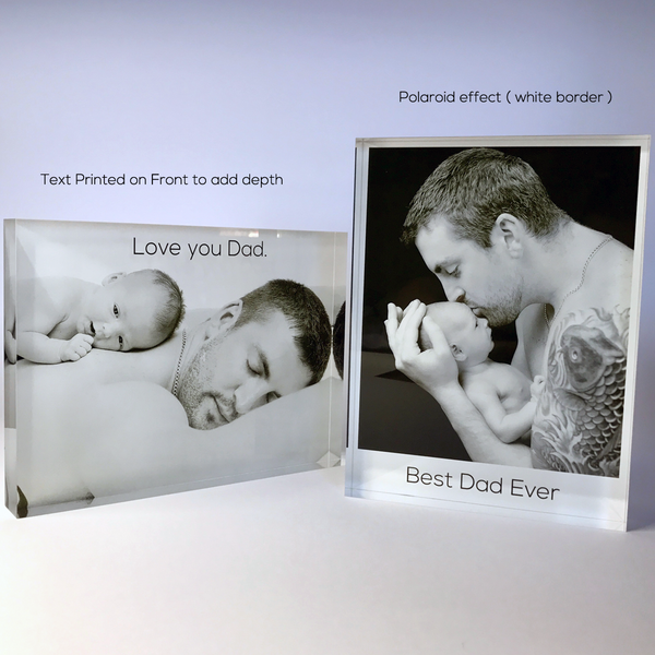 Father gift acrylic photo block print