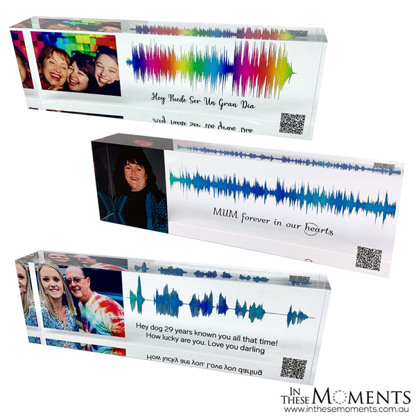 Sound Wave Acrylic Block